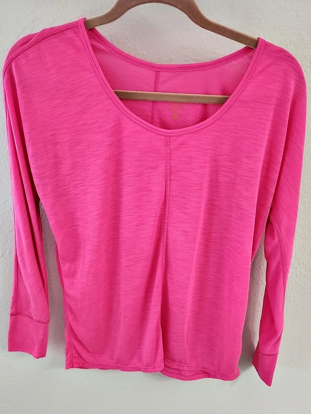Lilly Pulitzer Luxletic Long Sleeve Top in Pink Slub Knit Size XS